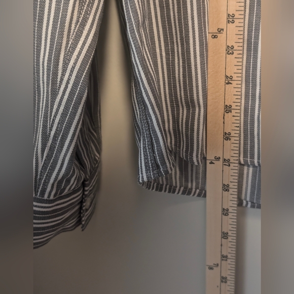 And Now This Men's Striped Oxford Dress Shirt Grey White Size -XL NWT Fast Ship - Picture 15 of 16